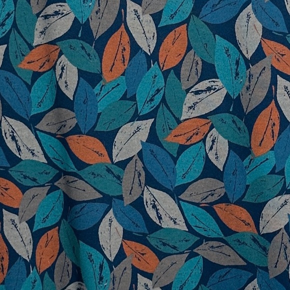 Seasalt Cornwall size 10 US Tall Waves tunic, teal w/leaf pattern, fall, autumn - Picture 2 of 12